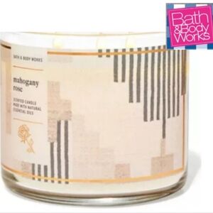 Bath Body Works Mahogany Rose 3 Wick Candle